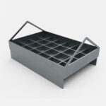 Crucible Tray for securely holding crucibles during metal melting and refining processes