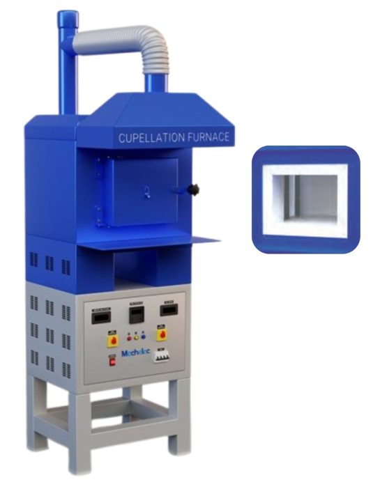 Cupellation Furnace Open Muffle design for efficient precious metal refining and cupellation processes, offering easy access and uniform heating. Silver and Gold