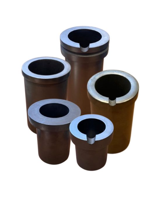 Customisable Graphite Crucible with Collar for clean and safe metal melting
