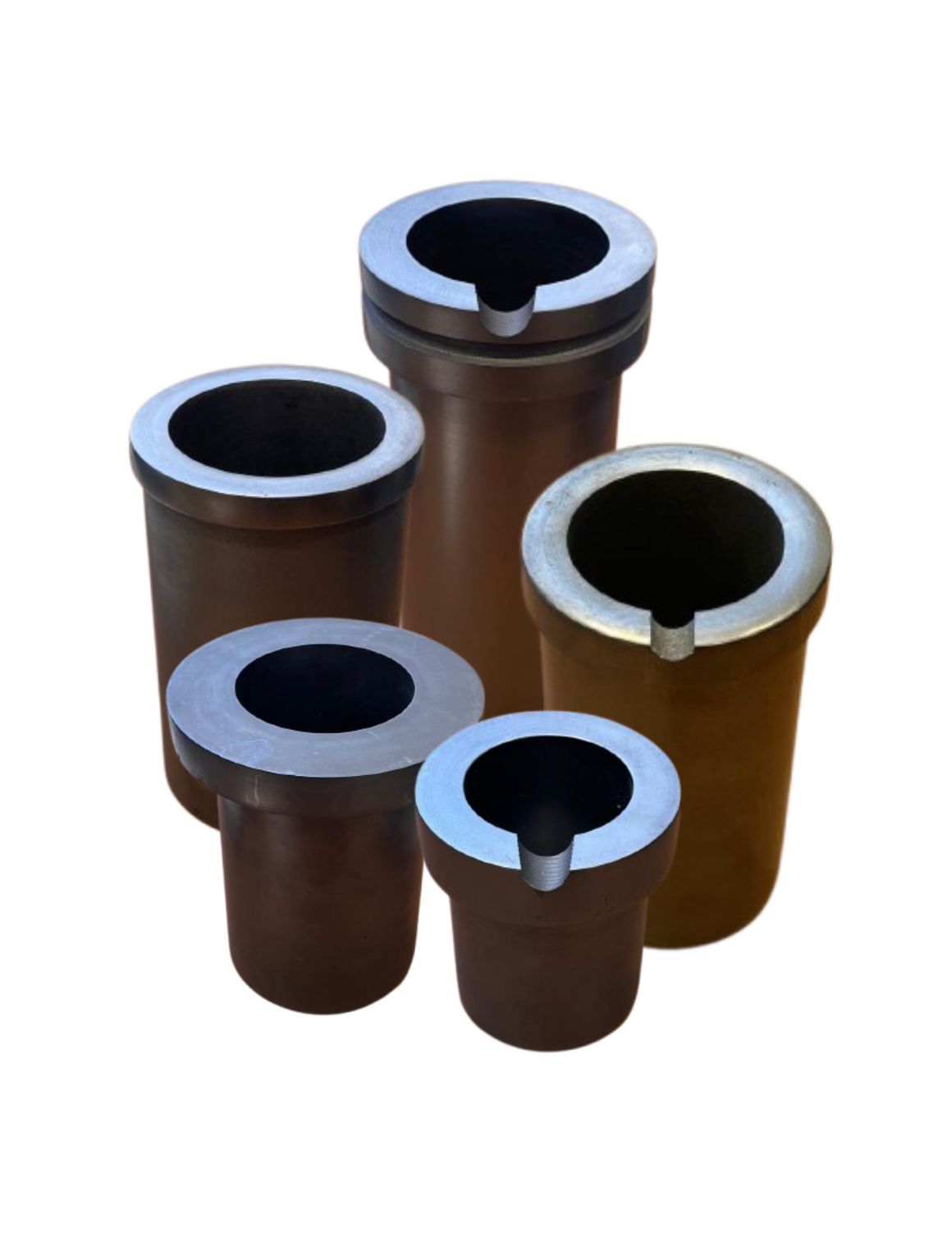 Customisable Graphite Crucible with Collar for clean and safe metal melting