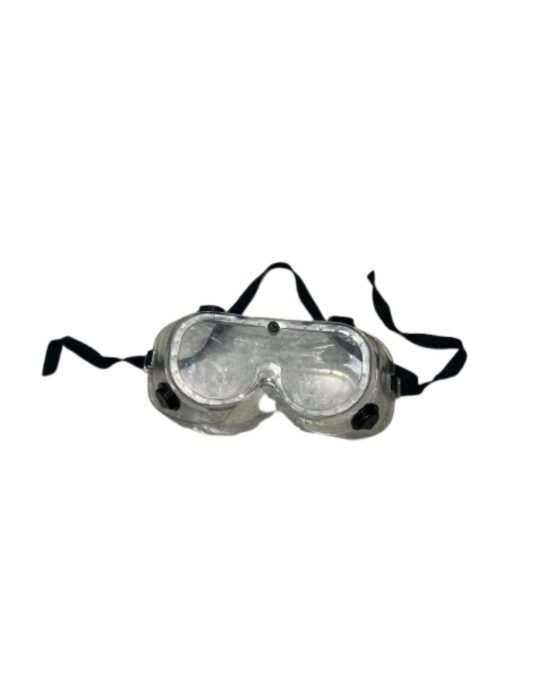 Transparent safety goggles for laboratory and industrial use