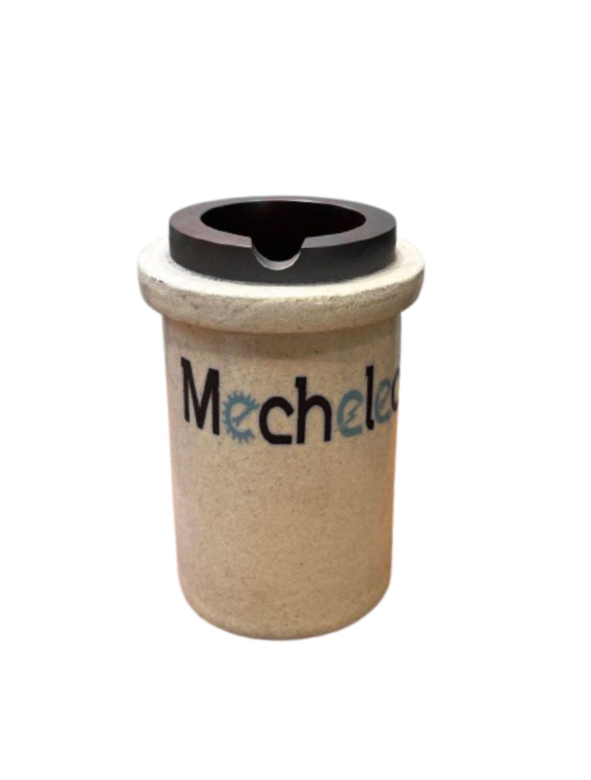 Induction Crucible 1 kg used for gold melting in laboratory and refinery applications.