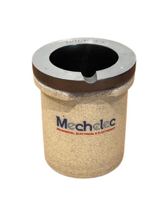 Mechelec Induction Crucible 2 kg Jumbo with thick-walled design for high-performance gold melting.