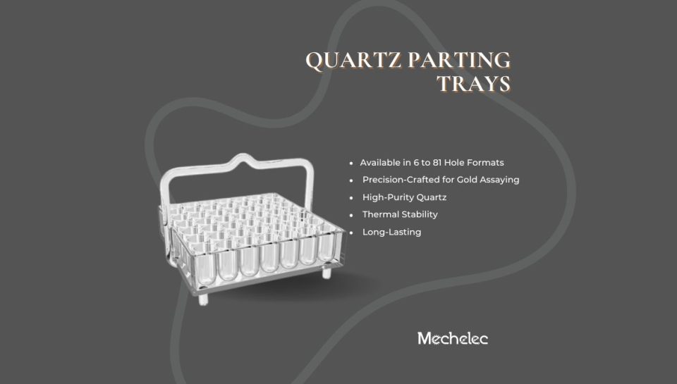 Quartz gold assay tray, Gold Separation Tray, Nitric Acid Resistant Tray