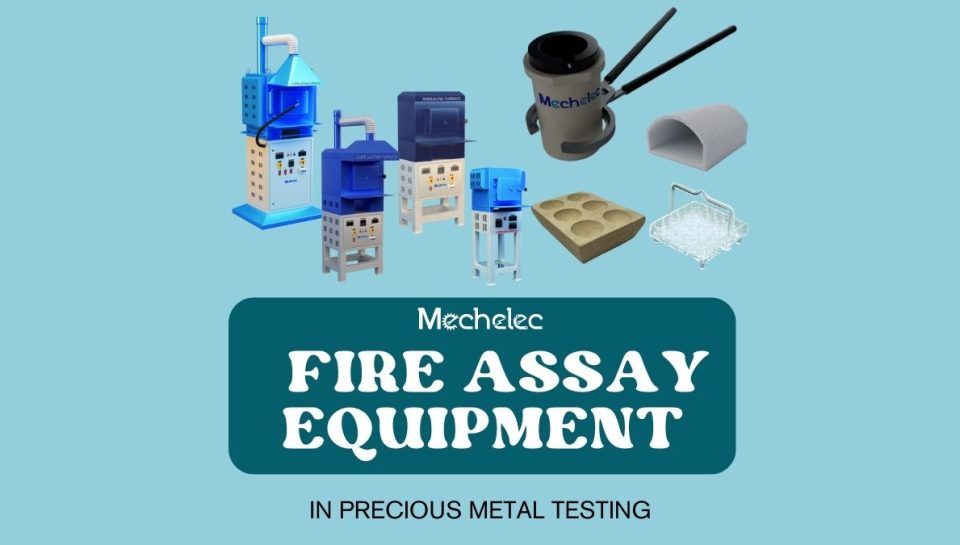 A display of Fire Assay Equipment at Mechelec
