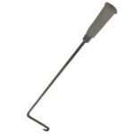 Heavy-duty steel tongs for handling parting trays during fire assay