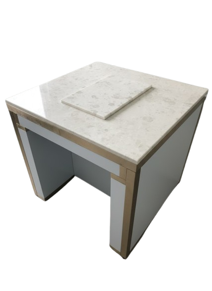 Anti-vibration laboratory table providing a stable surface for precision weighing and chemical analysis, reducing external vibrations for accurate, reliable lab results.