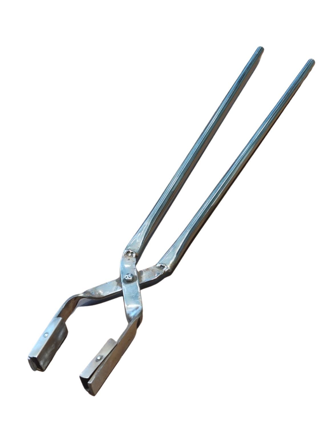 Block cupel tongs used for handling block cupels in fire assay laboratories, block cupel holder, block cupel loader, block cupel fork