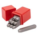 Number punch used for serial numbering of gold bullion by assayers