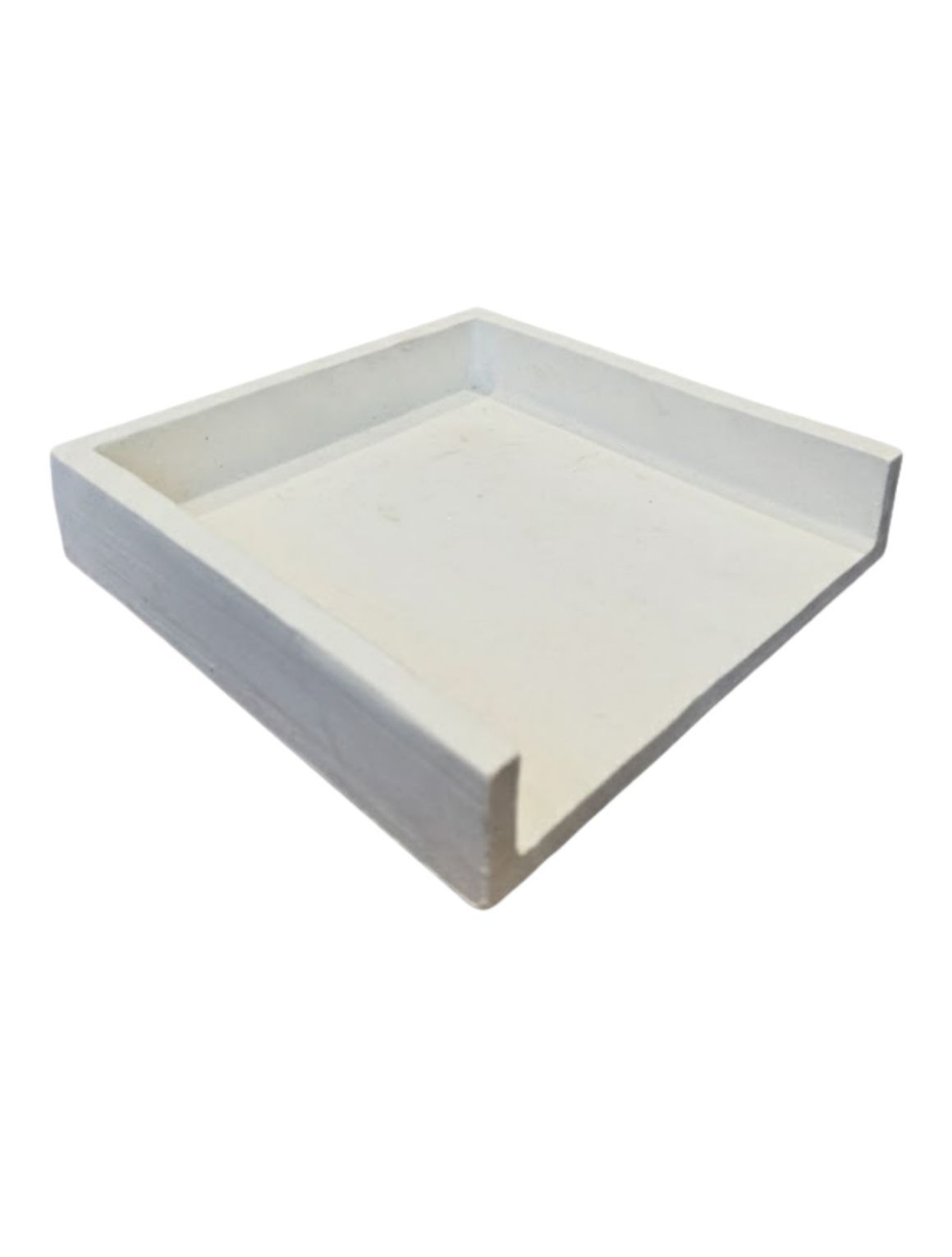 Three sided ceramic tile used to place cupels inside cupellation furnace