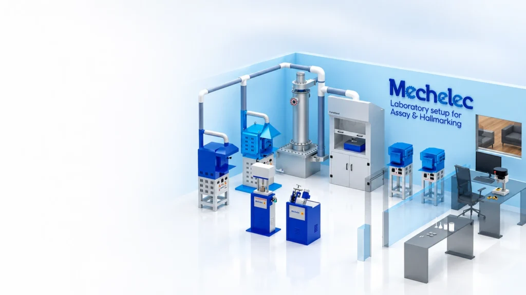 Modern Assay Laboratory Equipment Showcase using mechelec's products